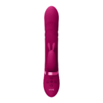 Vibratore rabbit con punta vibrante e perle rotanti, rosa, VIVE by Shots - immagine 4