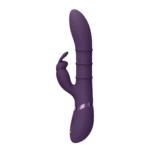 Vibratore rabbit con anelli a movimento verticale, viola VIVE by Shots - immagine 11