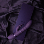 Vibratore rabbit con anelli a movimento verticale, viola VIVE by Shots - immagine 12