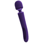 Vibratore a bacchetta a doppia estremità con lingua oscillante e doppio motore, VIVE, viola VIVE by Shots - immagine 9