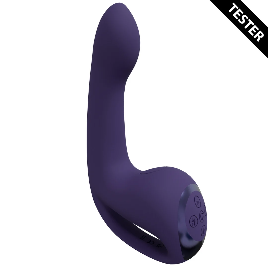 Vibratore rabbit con tre motori, funzione come vieni qui e Pulse Wave, viola, VIVE by Shots - immagine 2
