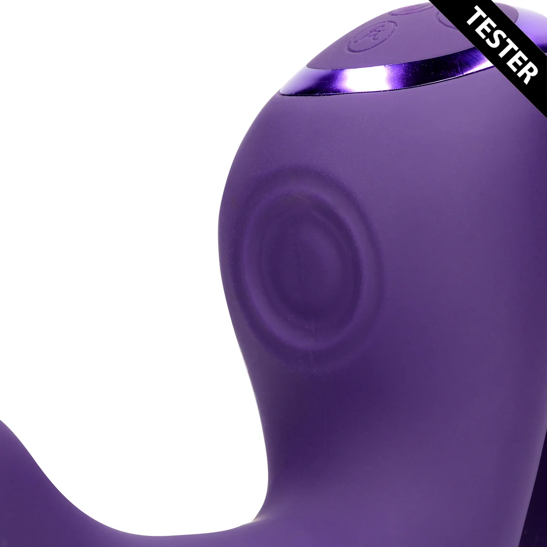 Vibratore rabbit con tre motori, funzione come vieni qui e Pulse Wave, viola, VIVE by Shots - immagine 4