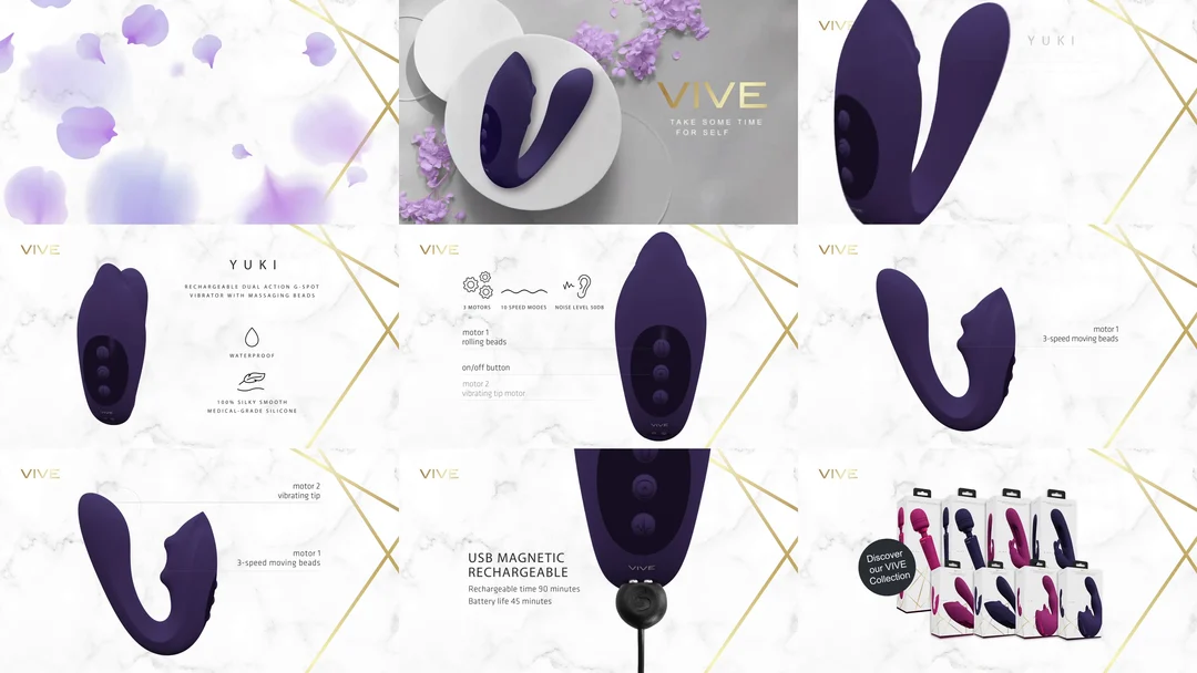 Vibratore per il punto G con perle massaggianti – Rosa VIVE by Shots - immagine 11