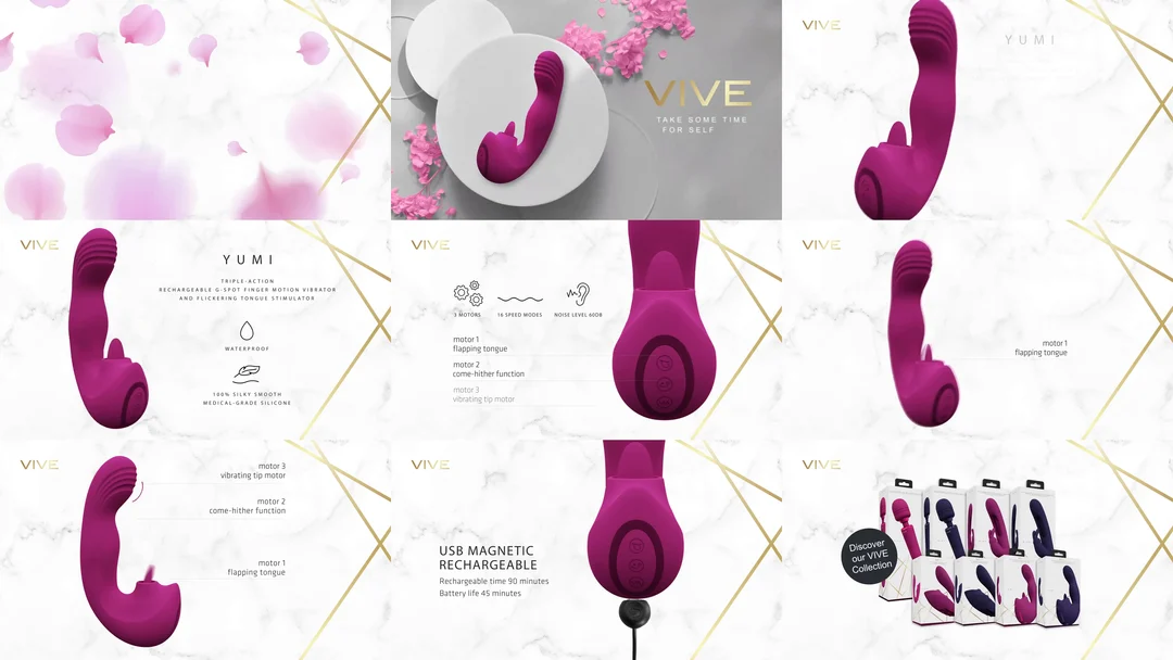Vibratore per dita con tre motori – VIVE rosa by Shots - immagine 6