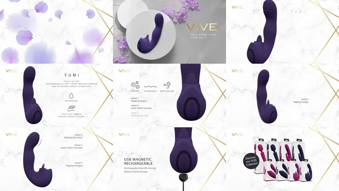 Vibratore per dita con tre motori – VIVE rosa by Shots - immagine 12