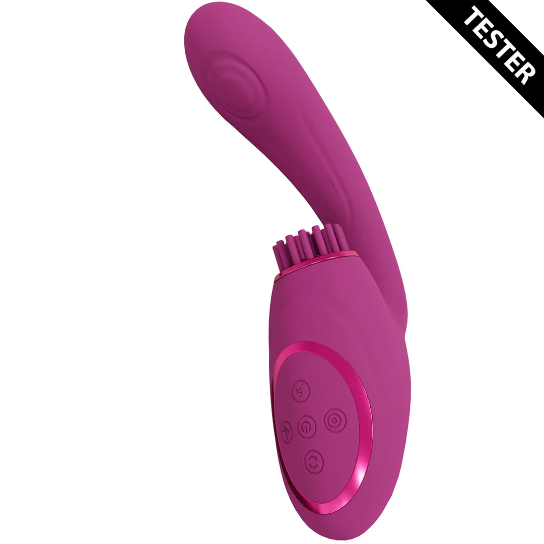 Vibratore per il punto G con tre motori, pulse wave e spazzole vibranti, VIVE by Shots, rosa - immagine 1