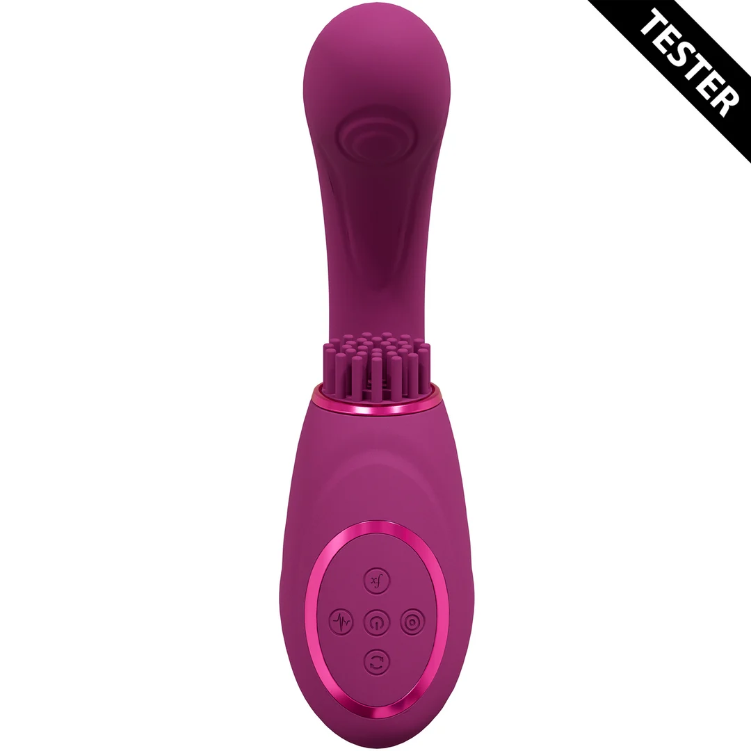 Vibratore per il punto G con tre motori, pulse wave e spazzole vibranti, VIVE by Shots, rosa - immagine 2
