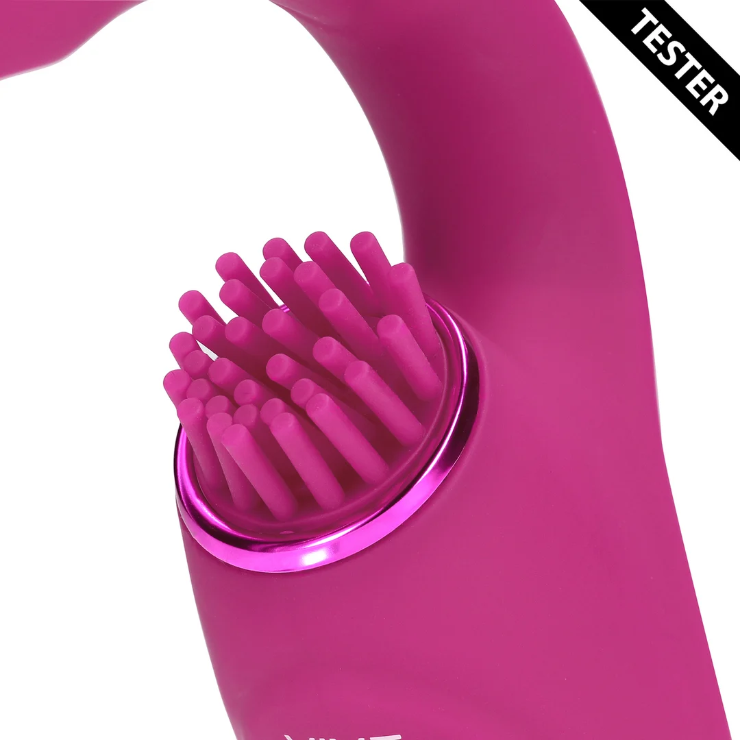 Vibratore per il punto G con tre motori, pulse wave e spazzole vibranti, VIVE by Shots, rosa - immagine 5
