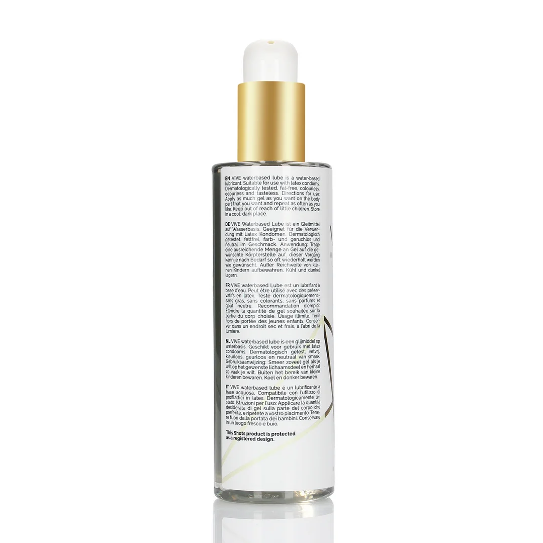 Lubrificante a base d’acqua, testato dermatologicamente e senza oli, senza profumo né sapore, 200 ml, VIVE by Shots - immagine 2