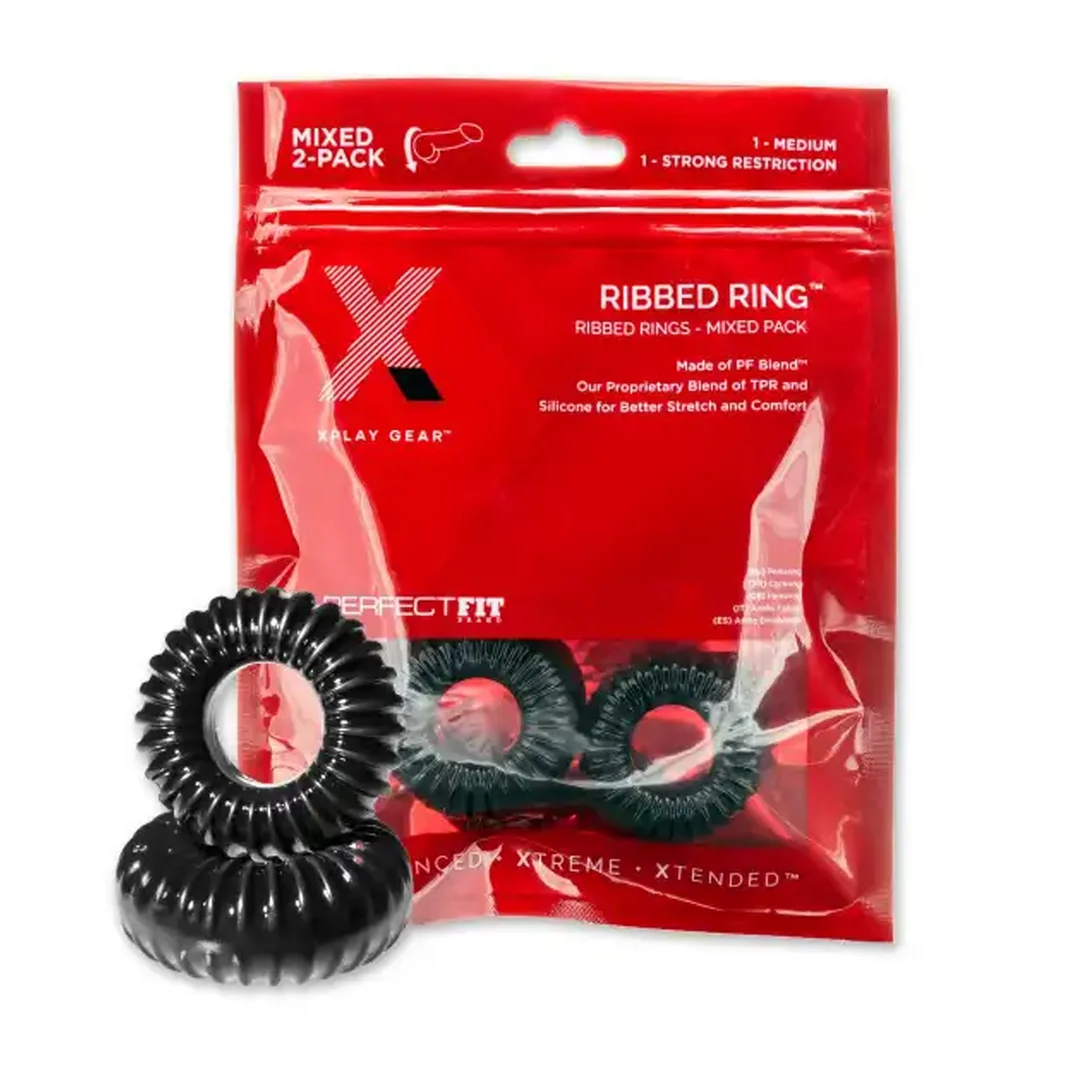 XP-10B_1_1 PerfectFit Blend Premium Stretch Ribbed Ring Slim - immagine 1